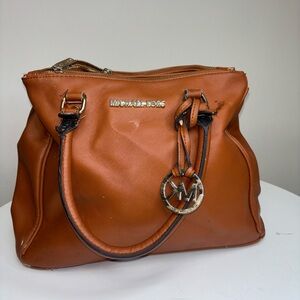 Michael Kors Brown Leather Shoulder Bag